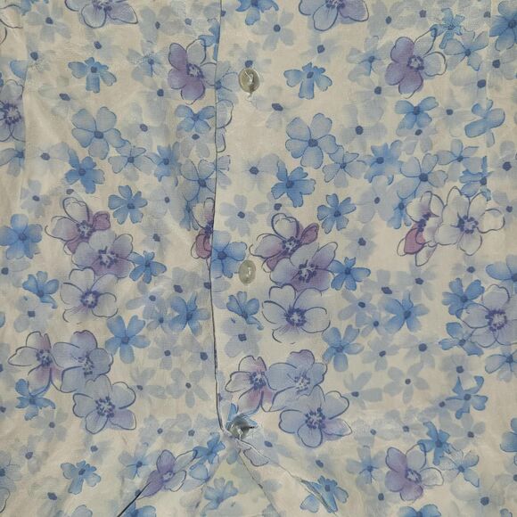 Jaclyn-smith Women's White and Blue Blouse - Picture 4 of 7